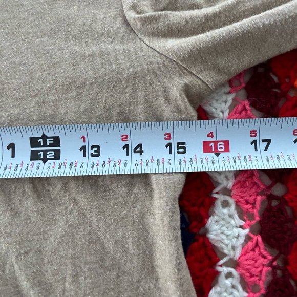 Mock Neck  Stretch Soft Oatmeal Beige Turtle Neck Layering Top Croft & B… - Picture 7 of 10